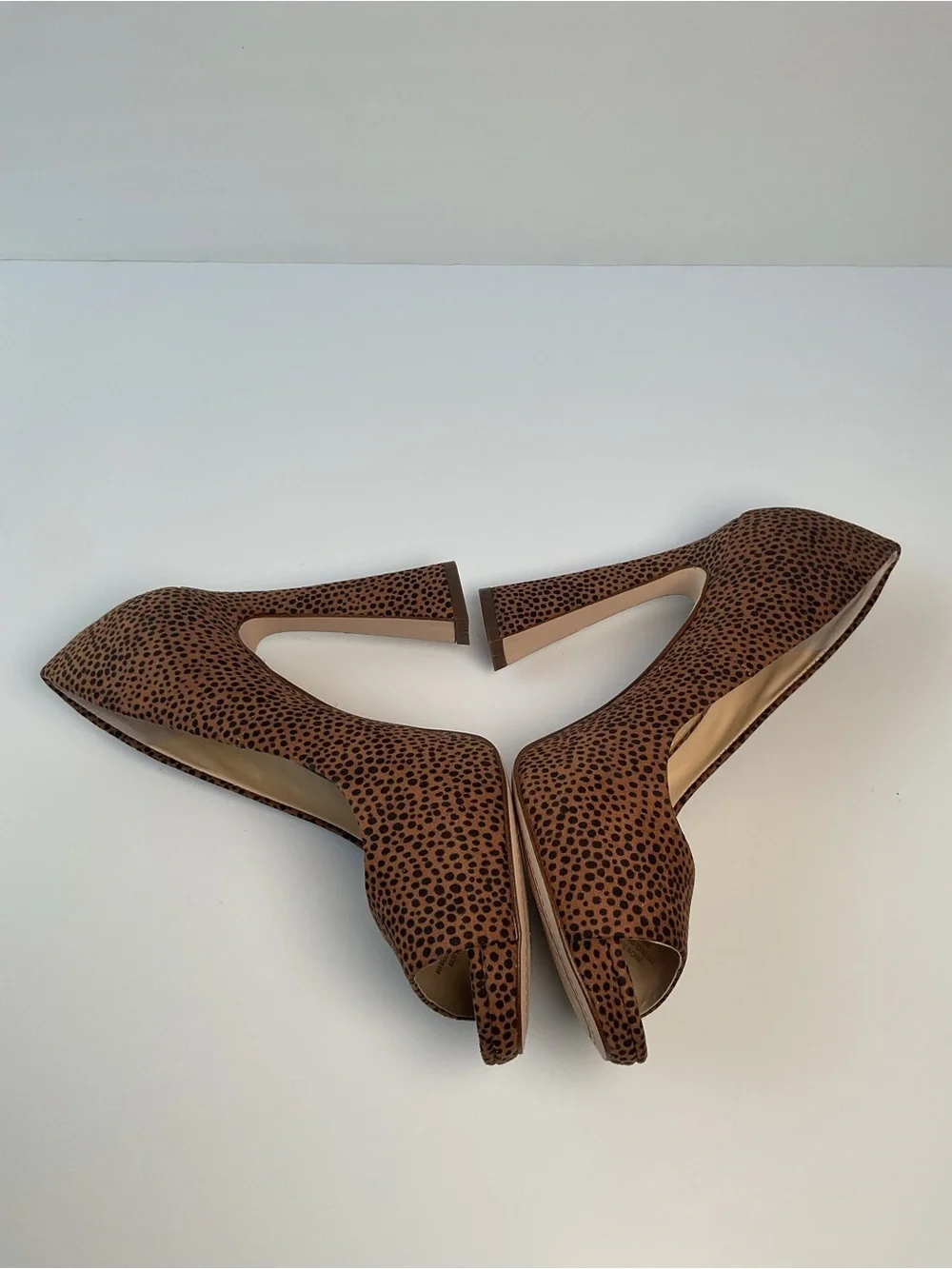 Jessica Simpson Leopard Print Peep Toe Platform Heels Women’s Size 6